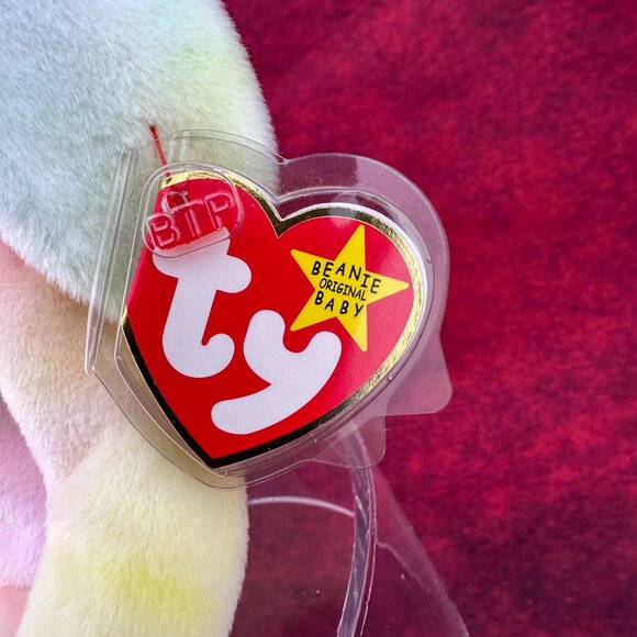 TY BEANIE BABY "HIPPIE" THE TIE-DYED BUNNY RETIRED, ERROR 1998/1999 - Picture 5 of 9